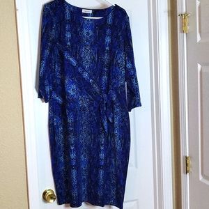 Calvin Klein blue snake dress